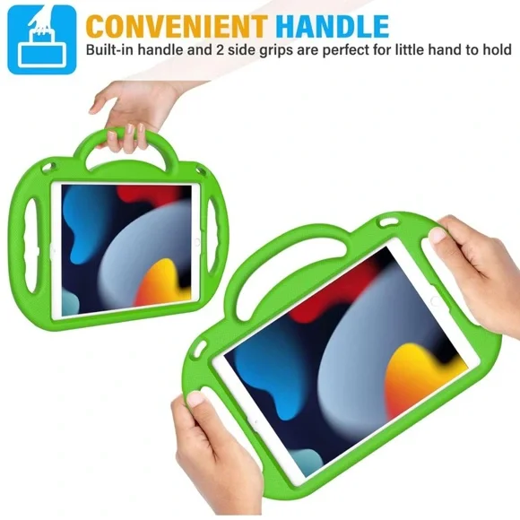 NWOT SUPLIK iPad 10.2 Case for Kids w/ Shoulder Strap & Stand - Green - Picture 3 of 11